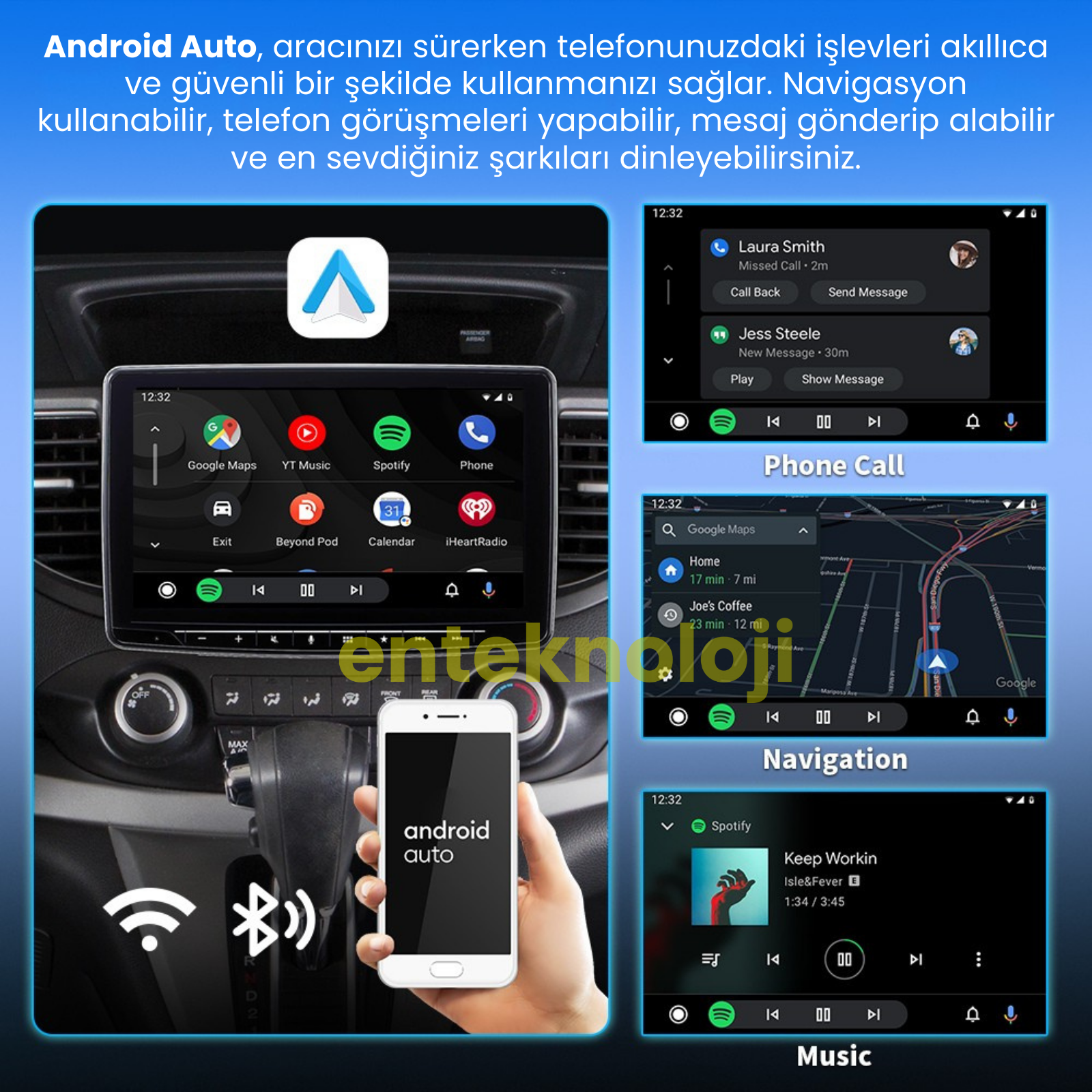 Usb 2in1 Converter Kablosuz CarPlay Apple ve Android Uyumlu