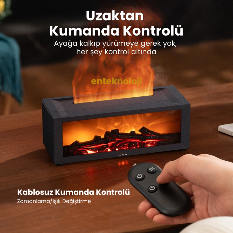 Şömine Efektli Hava Nemlendirici