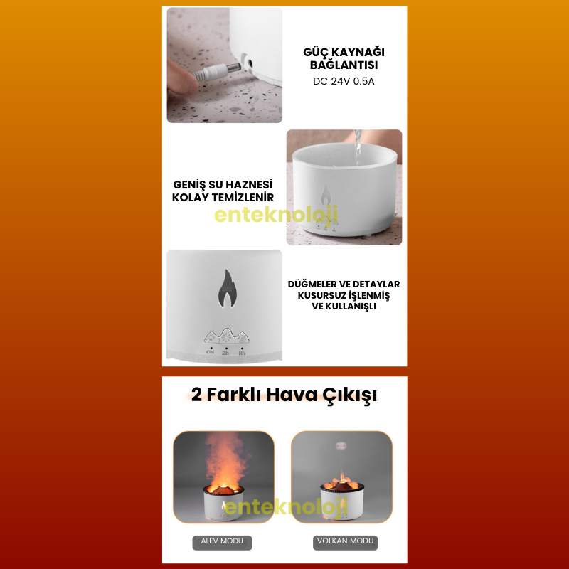 Volkanik Puflu Hava Nemlendirici