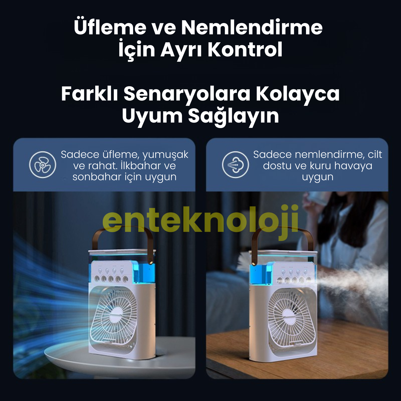 Buhar Üflemeli Masaüstü Fan