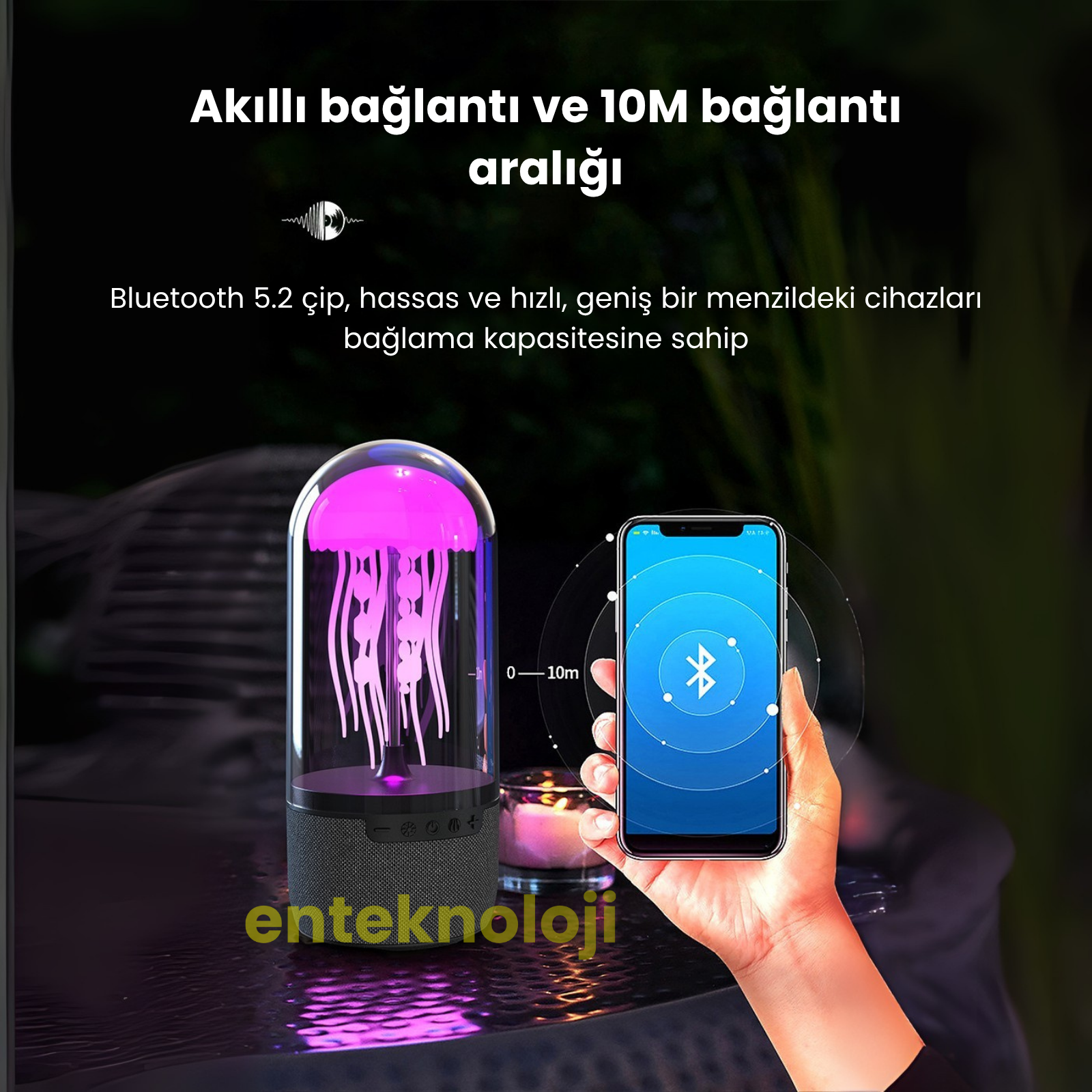 Denizanası Figürlü RGB Hoparlör