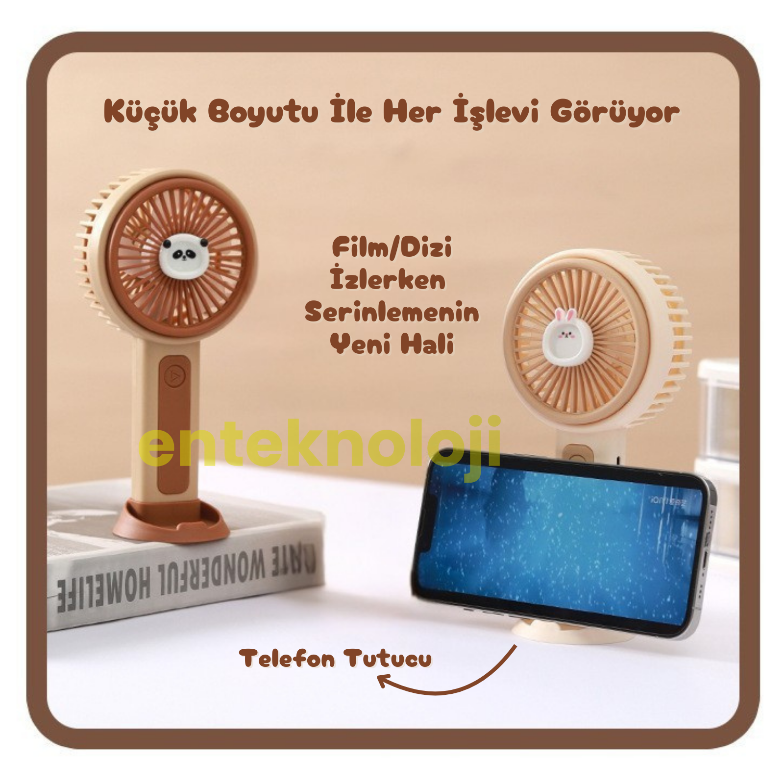 Hayvan Emojili Mini El Fanı