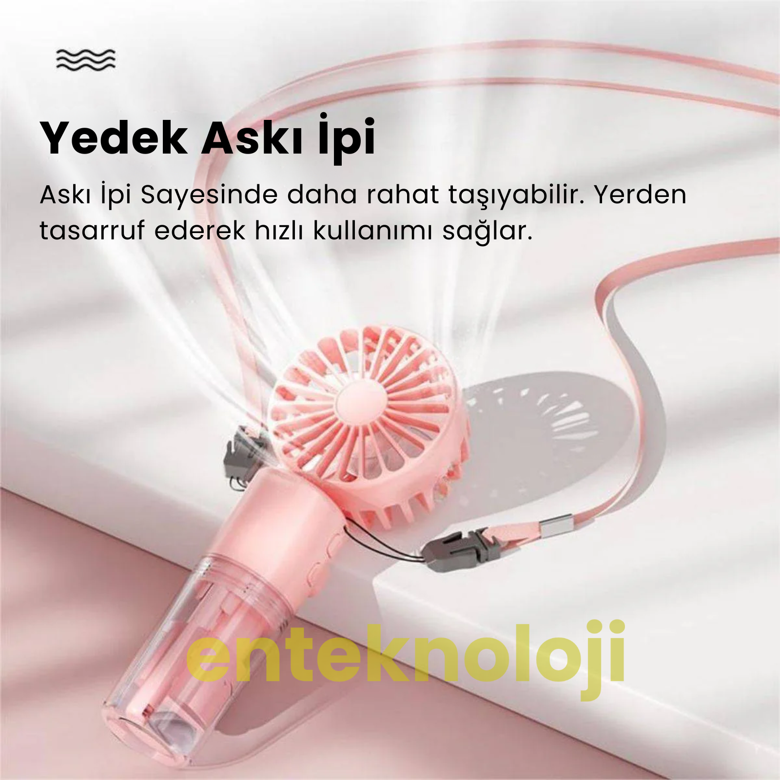 Buhar Üflemeli Mini El Fanı