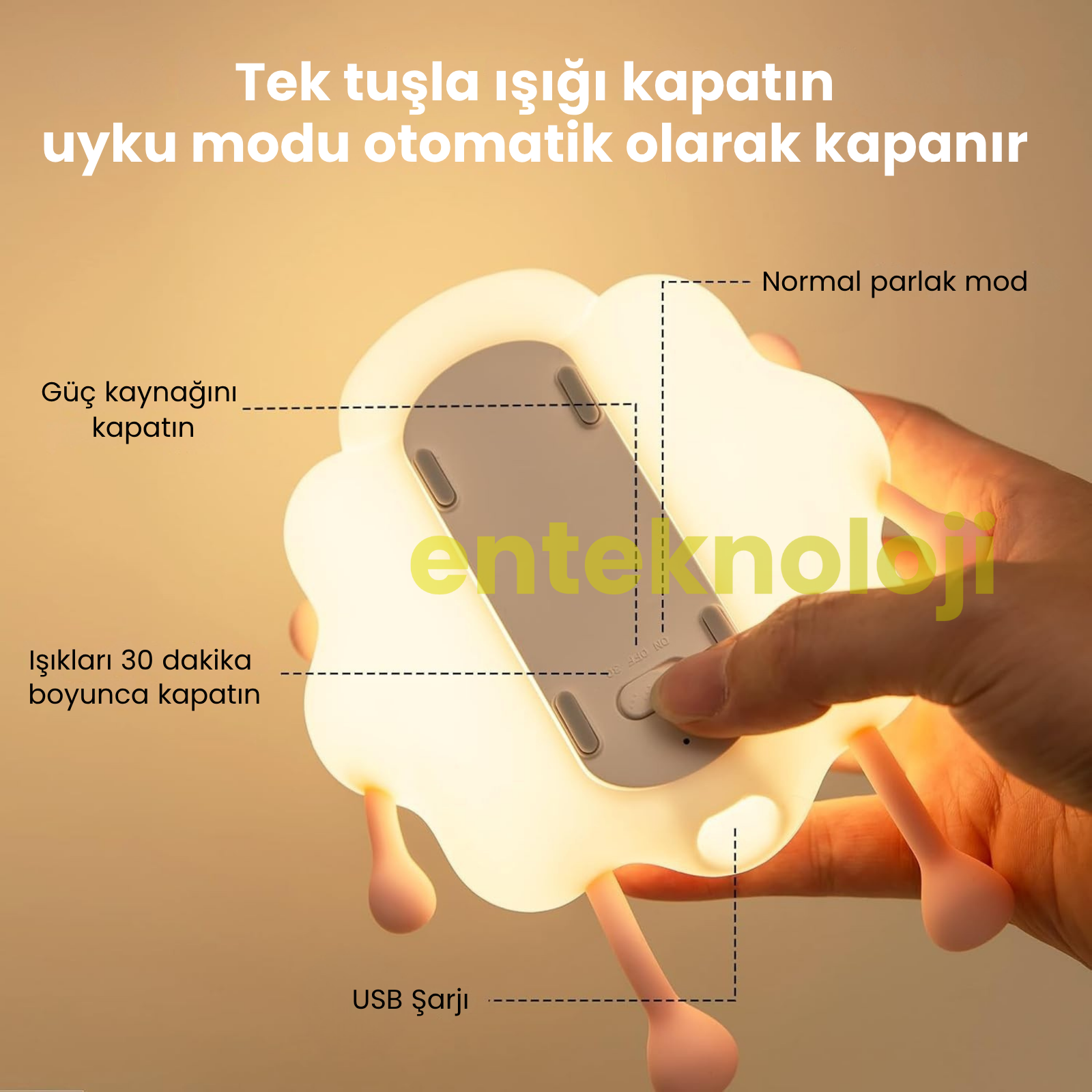 Koyun Figürlü Gece Lambası