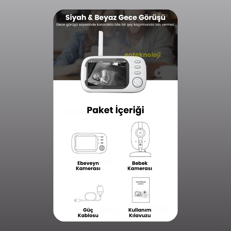 LCD Ekranlı Bebek Kamerası BC-001