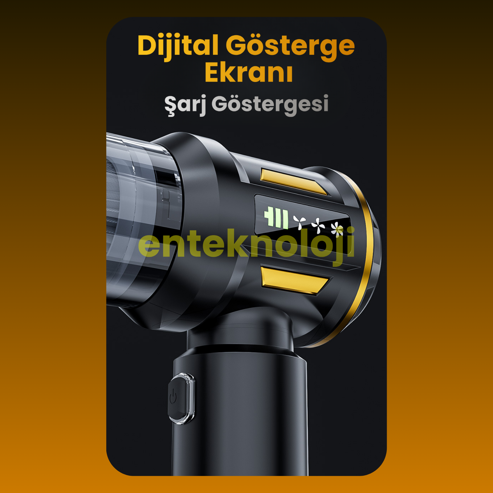 Harvox Araç İçi Süpürgesi HXVC-003 (Sarı - Siyah)