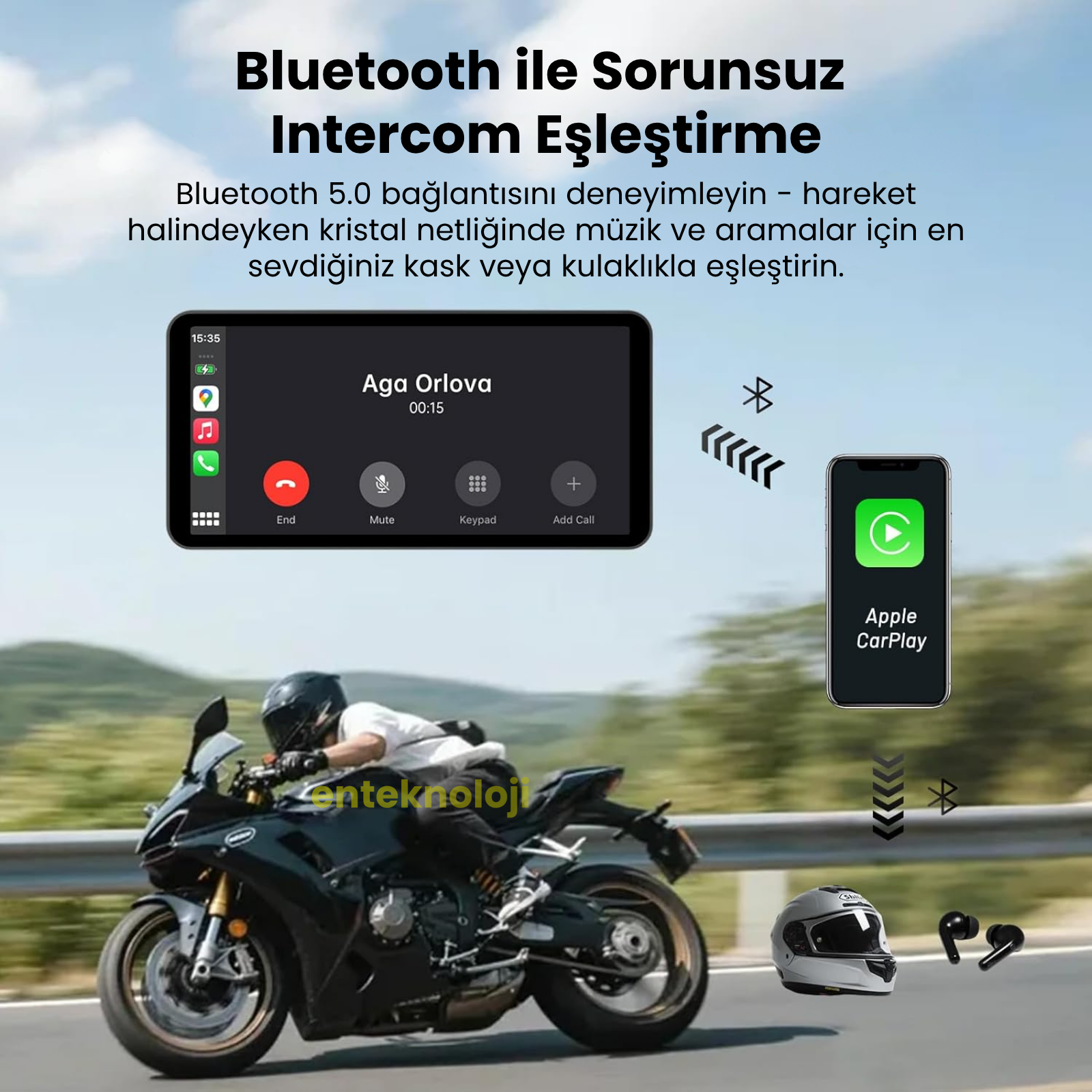 Motosiklet Carplay (6inç Ekran)