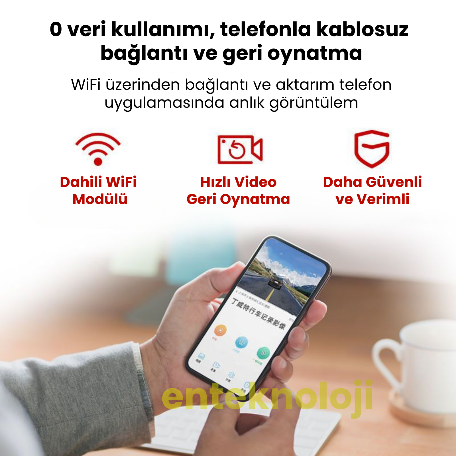 Araç İçi Hd Kamera 2 Kameralı A68