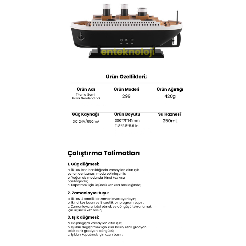 Titanic Jellyfish Hava Nemlendirici