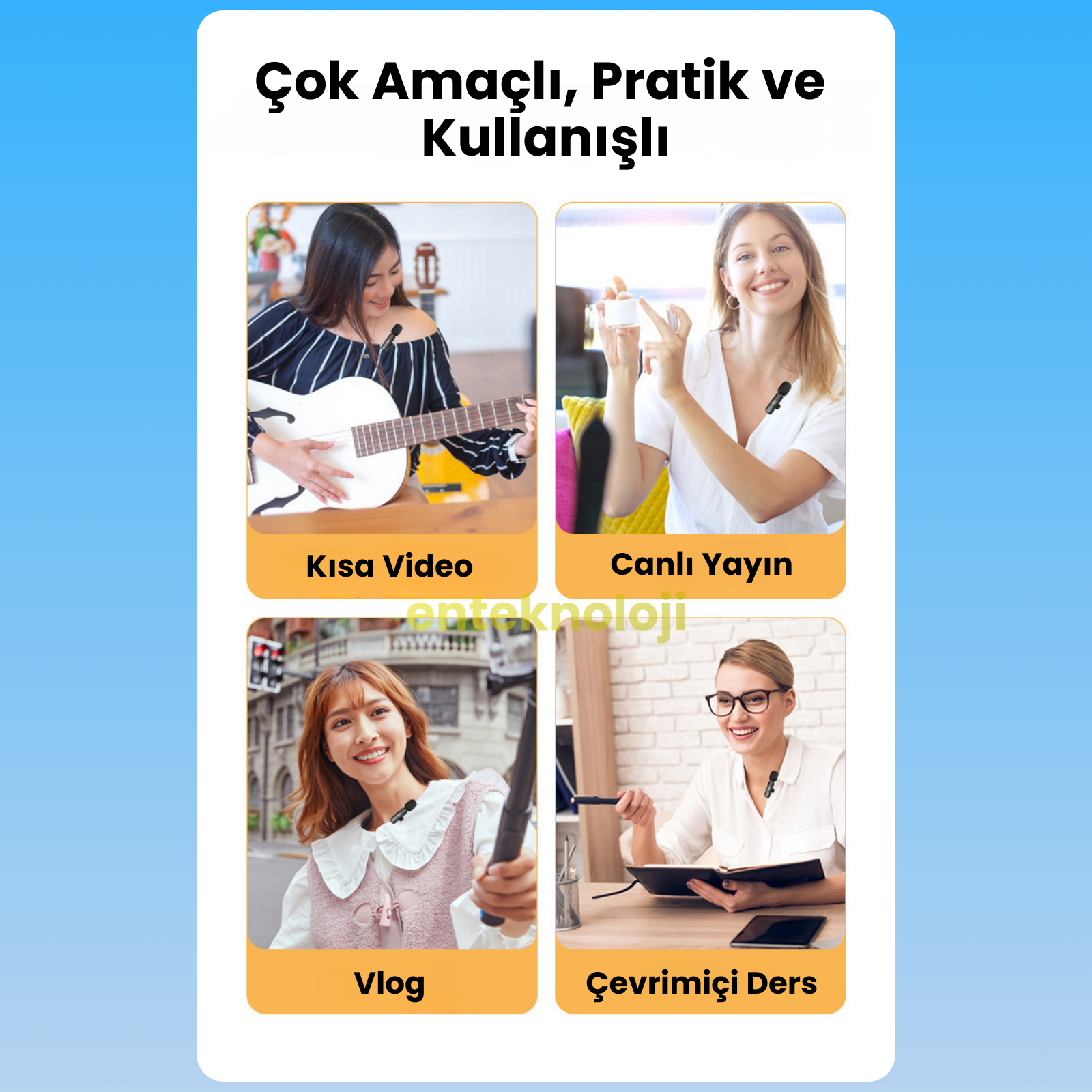 Kablosuz Yaka Mikrofonu Wireless Şarj Kutulu K9