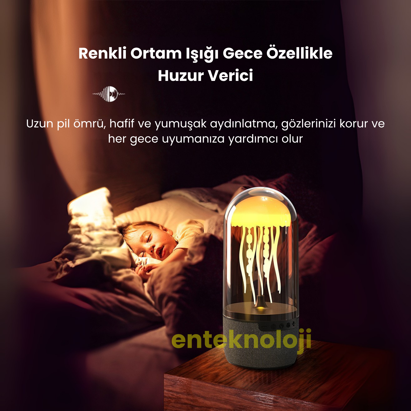 Denizanası Figürlü RGB Hoparlör