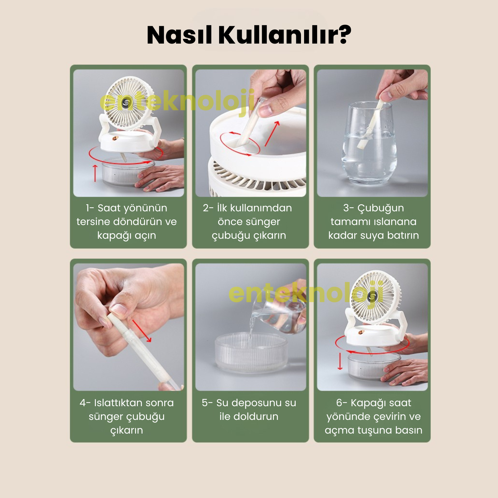 Buhar Üflemeli Mega Fan (Ortam Işıklı)