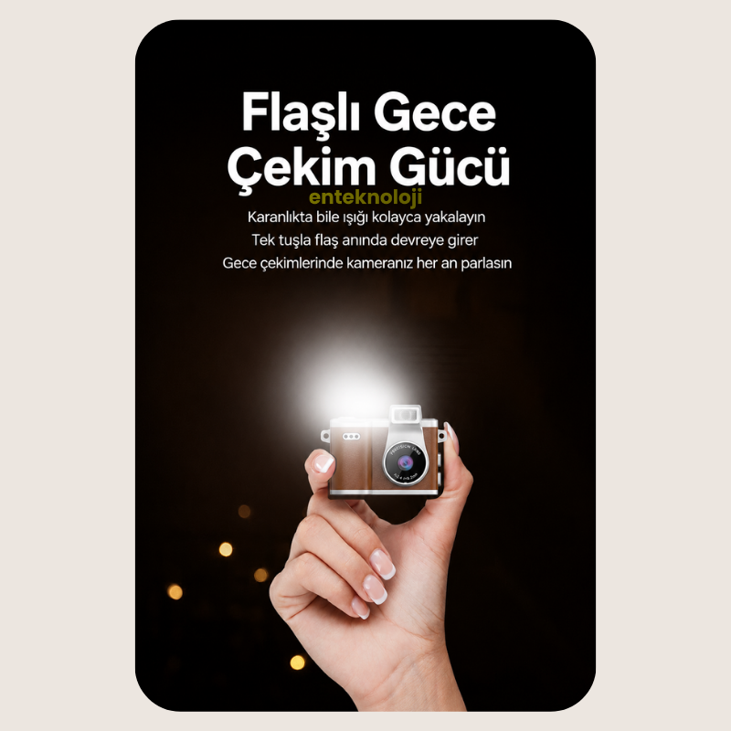 Harvox Retro Mini Dijital Fotoğraf Makinesi
