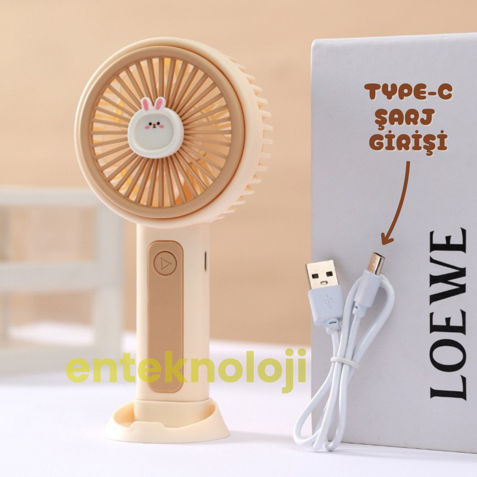 Hayvan Emojili Mini El Fanı