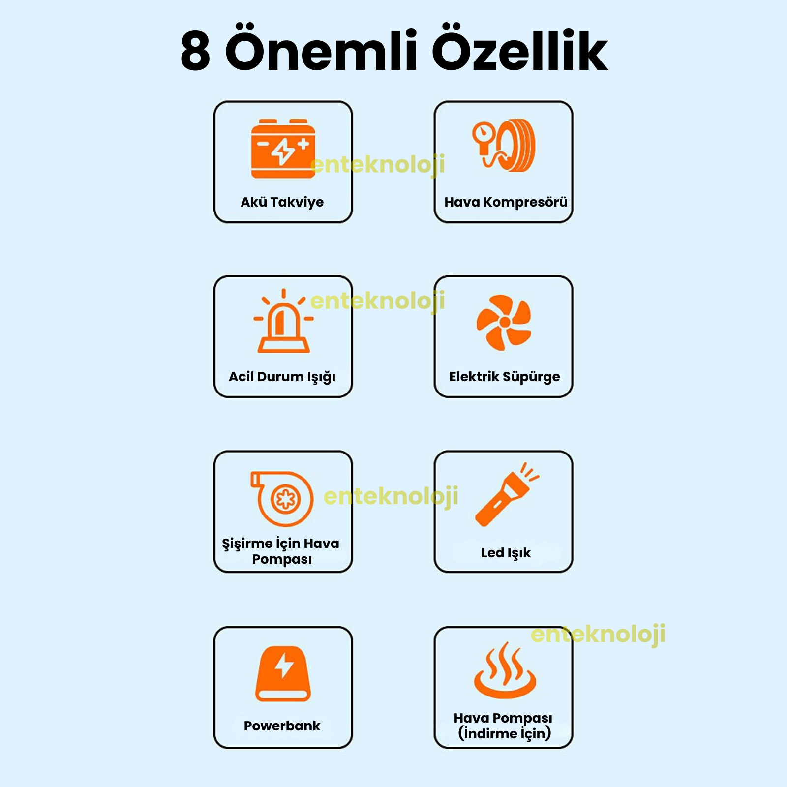 Harvox Araç Süpürgeli Akü Takviyeli Hava Kompresörü HXJS-001