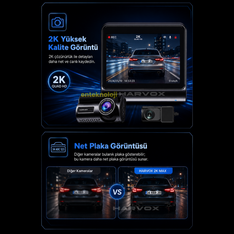 Harvox 2K Max Araç İçi Kamera