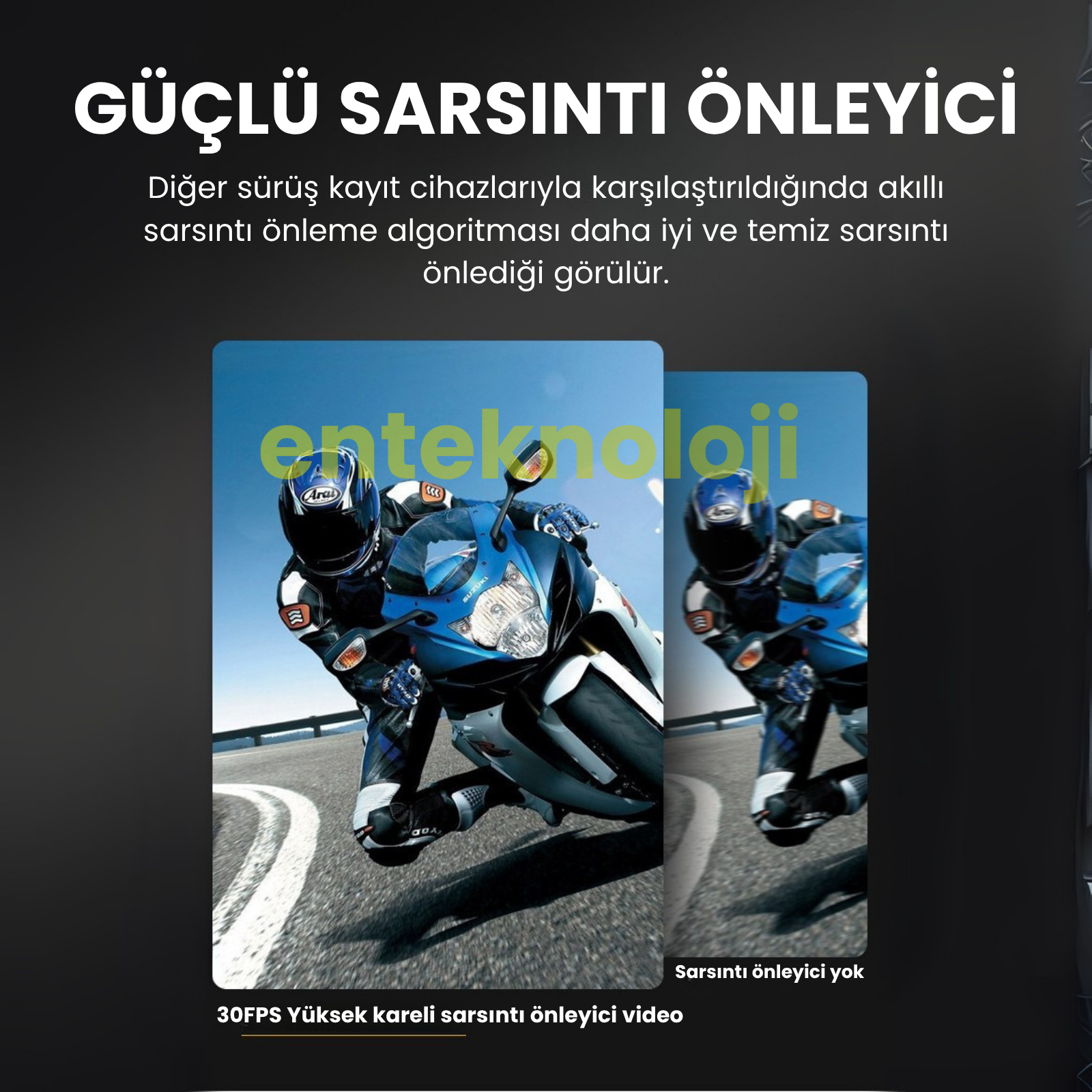 Gps & Monitörlü Motorsiklet Kamerası