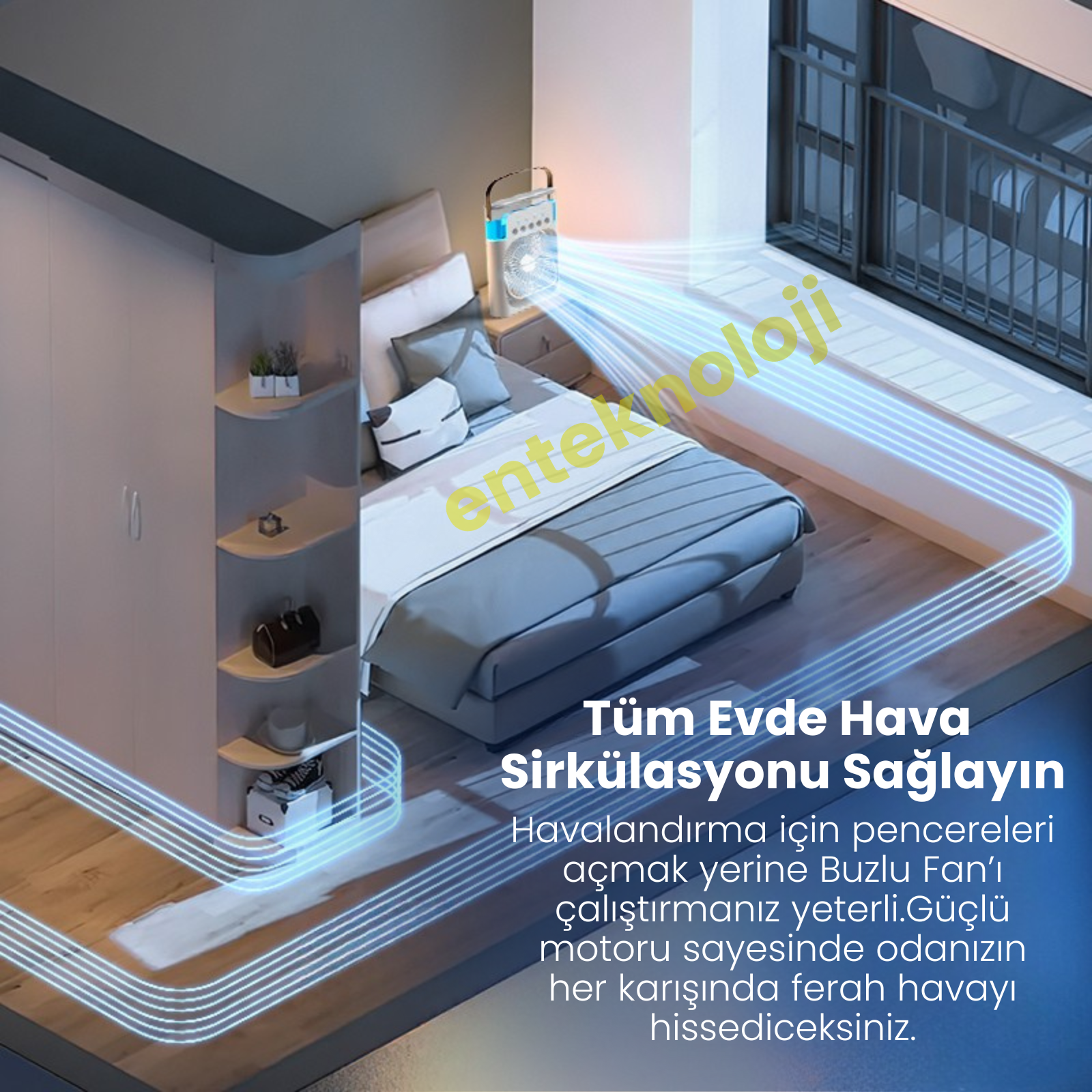 Buhar Üflemeli Masaüstü Fan