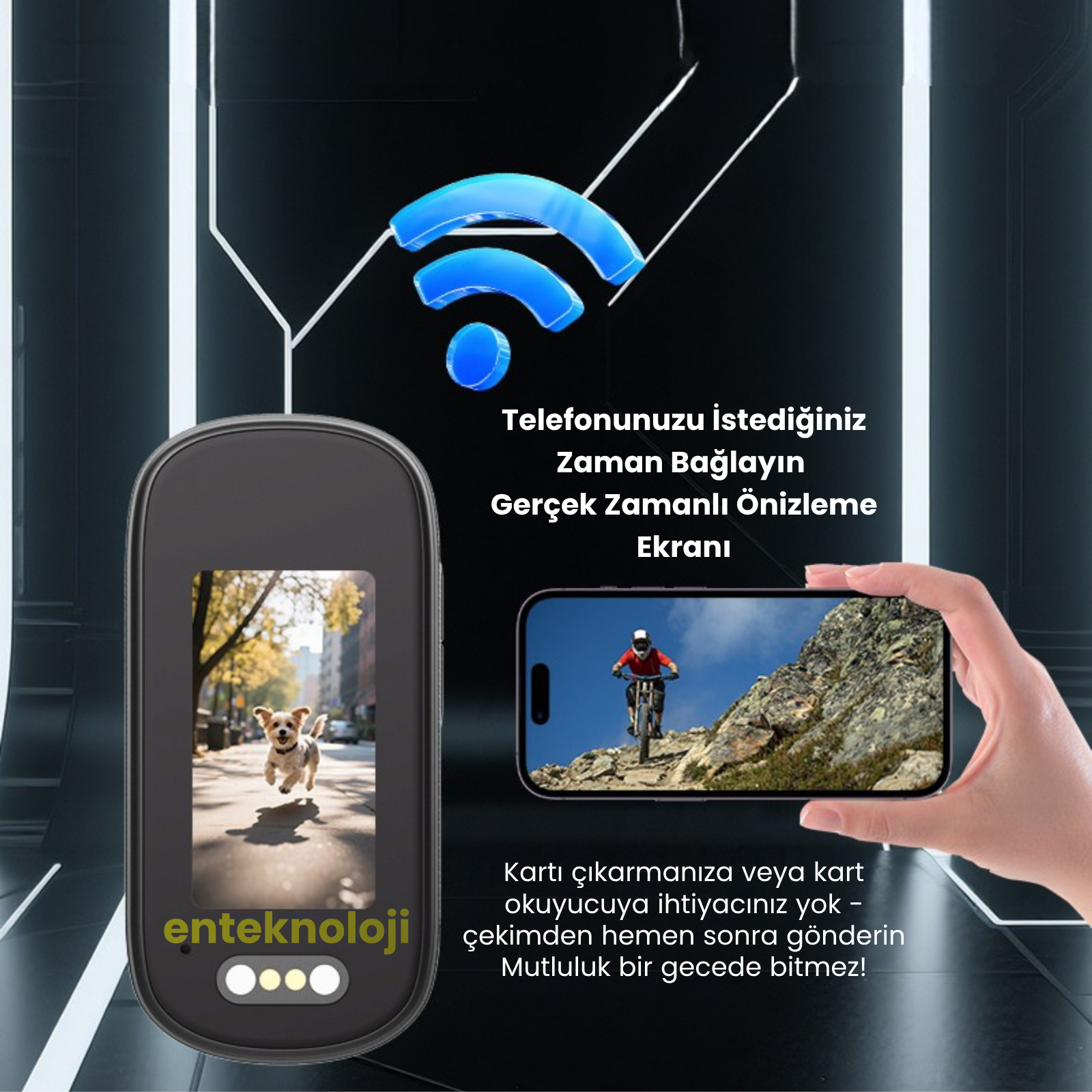 Ekranlı 4K Aksiyon Kamerası