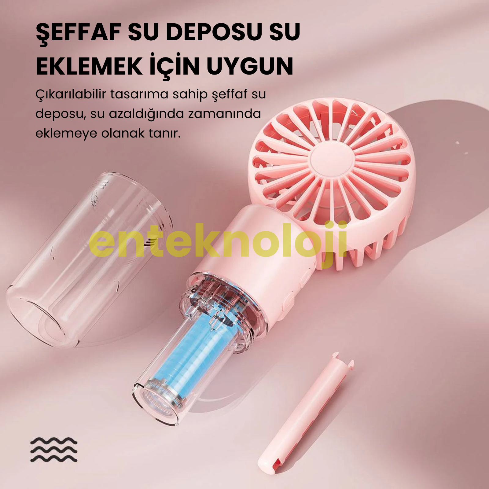 Buhar Üflemeli Mini El Fanı