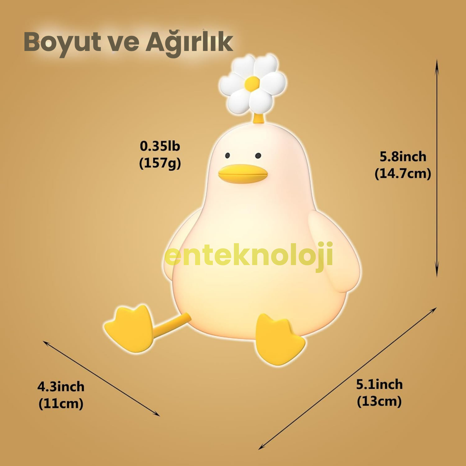 Ördek Figürlü Gece Lambası