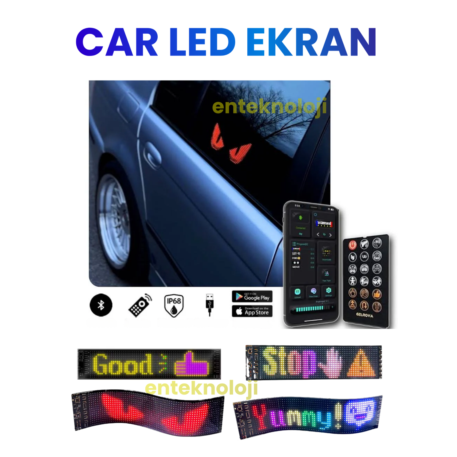 Kişiselleştirilebilir Car LED Ekran