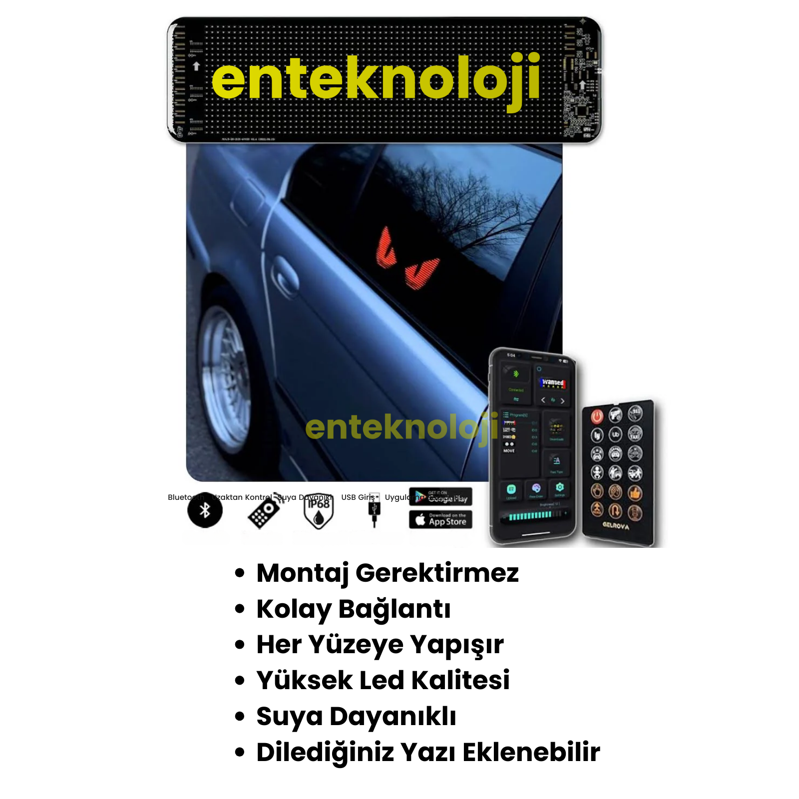 Kişiselleştirilebilir Car LED Ekran