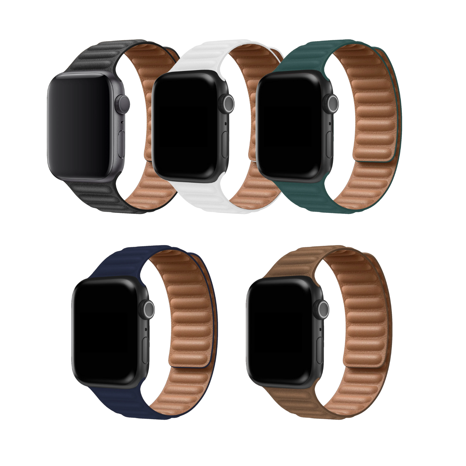 Apple Watch Uyumlu Deri Loop Manyetik Kordonlar