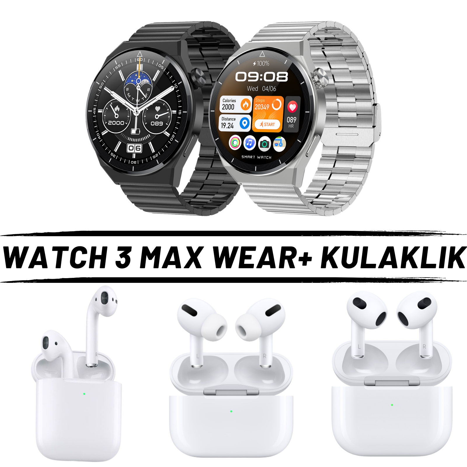 Watch 3 Max Wear + Kulaklık