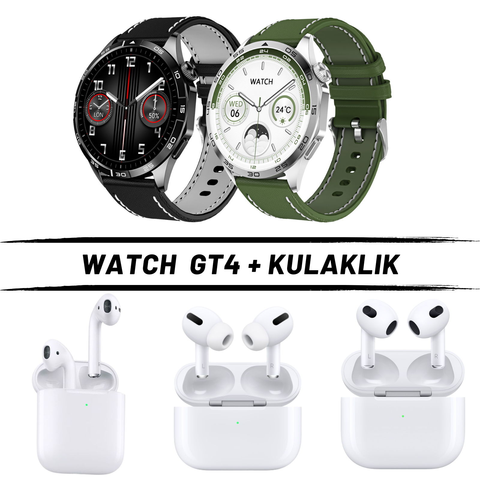 Watch GT4 Akıllı Saat + Kulaklık