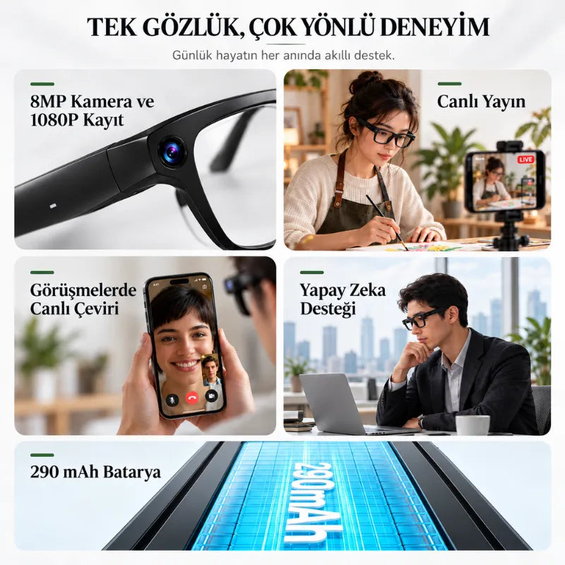 Akıllı Kameralı Güneş Gözlüğü CY-03
