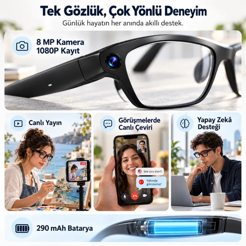 Akıllı Kameralı Güneş Gözlüğü SG-02