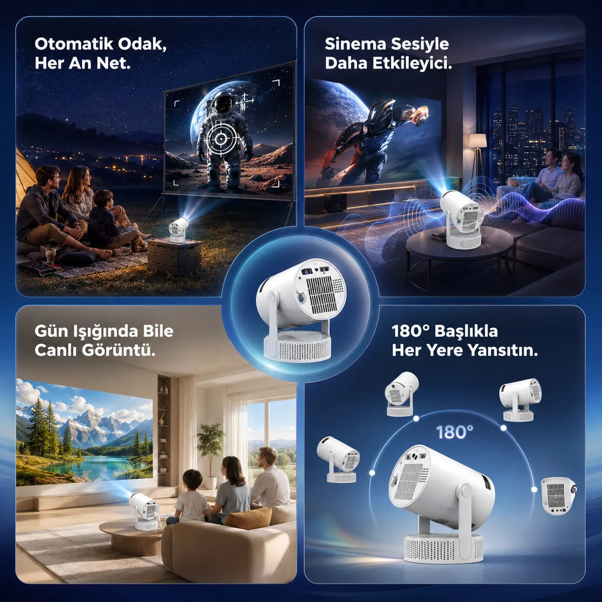 Harvox Bataryalı Upgrade Power+ Projeksiyon Cihazı
