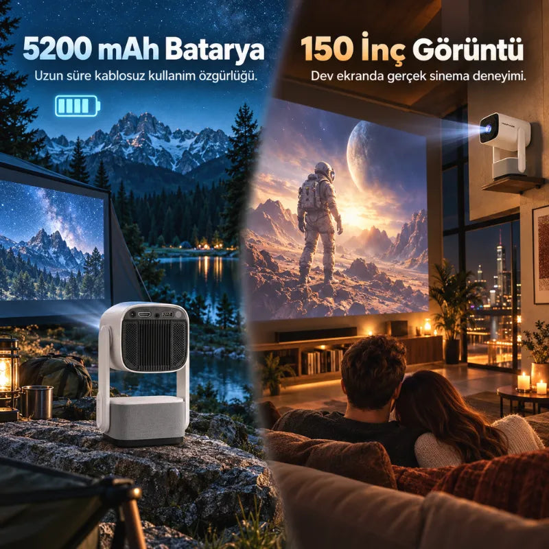 Harvox Power Pro+ Taşınabilir Powerbankli Projeksiyon Cihazı