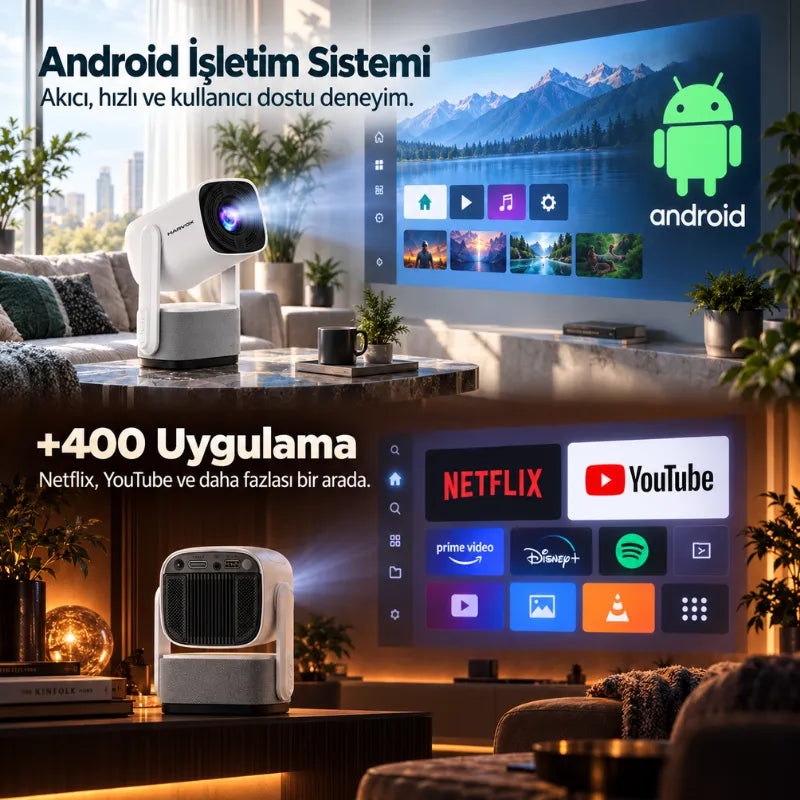 Harvox Power Pro+ Taşınabilir Powerbankli Projeksiyon Cihazı