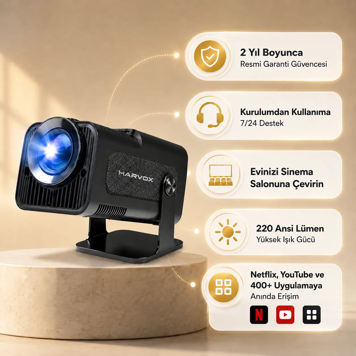 Harvox Spotlight Mini Projeksiyon Cihazı