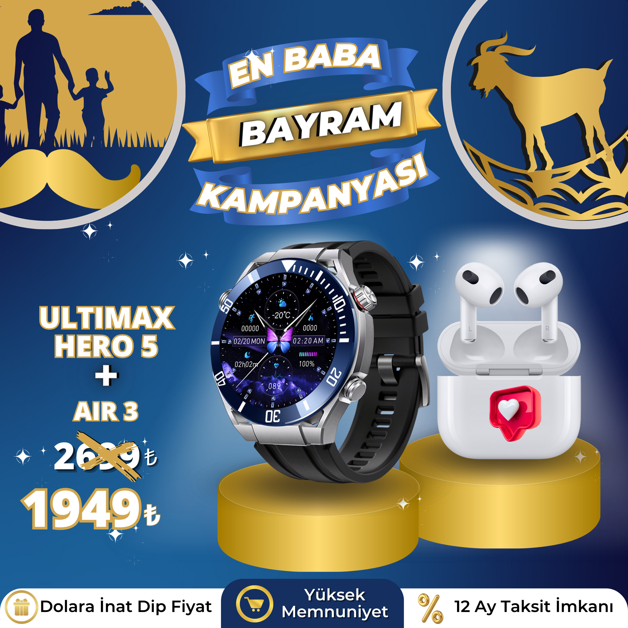 Watch Ultimax Hero 5 Akıllı Saat + Kulaklık