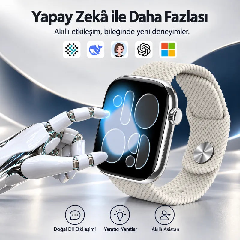 Watch HK 12 Pro Akıllı Saat (Gümüş)