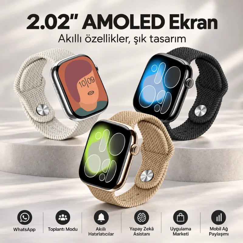 Watch HK 12 Pro Akıllı Saat (Gümüş)